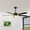 42 Inch, variant on Dextrus 52-inch Modern Black Ceiling Fan with Lights and Remote Control,5 Blades with Crystal Rod Design
