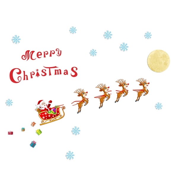 XIANXIAN Joyeux Noël Décoration de Garage Autocollants Magnétiques Père Noël Traîneau Autocollants de Porte de Garage Flocon de Neige Renne Autocollants Magnétiques pour Réfrigérateur pour Fête de Noël Maison Voiture Décoration de Porte de Garage