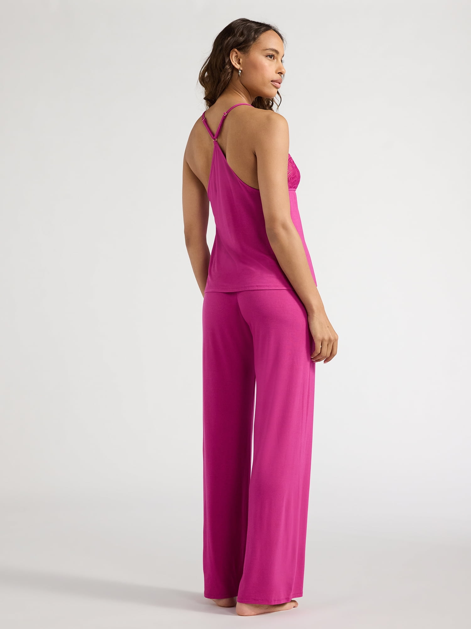 Sofia Intimates Women's and Plus Modal Cami and Pajama Pants Set, 2-Piece, Sizes XS-3X
