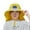Yellow, variant on Kids Solar Fan Hat with Wide Brim for Sun Lightweight Cap for Outdoor Activities Adjustable Breathable Design for Boys and Girls Ages 3-12,Color:Light Gray