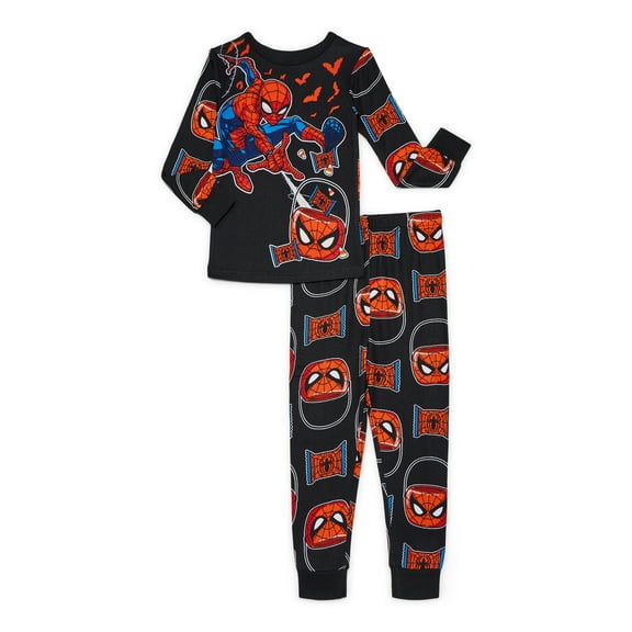 Spiderman Boys Long Sleeve and Pant Pajama Set, Sizes 4-10