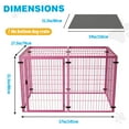 thumbnail image 2 of Wdmiya Large Dog Crate, 57 Inch Metal Kennel for Medium and Small Dogs, Safe Indoor & Outdoor XL Big Puppy Bottomless Cage with Comfort Mat, Pet Playpen Yard, Dog Fence Playpen, Pink, 2 of 7