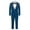 Indigo Blue With Black, variant on Men’s Premium Modern Fit Black on Black Peak Lapel One Button Tuxedos