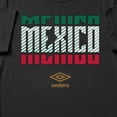 thumbnail image 2 of Umbro Men's Mexico Stacked Soccer T Shirt (Black, S-XXXL), 2 of 4