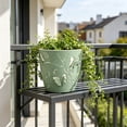 thumbnail image 5 of AuroraX Butterfly Pattern Plantser Double Layer Hollow Plantser Decorative Ventilated Lightweight Indoor Outdoor Plastic Embossed Garden Pot Green, 5 of 6