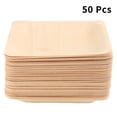 thumbnail image 5 of Kesenlong Wooden Plate 50PCS Disposable Wooden Plate Square Tableware Party Plates for Wedding Restaurant Picnic Birthday, 5 of 8