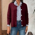 thumbnail image 5 of Pyhlmscde Women's Crew Neck Knitted Top Cardigan Sweater Coat, Cardigan Sweaters For Women, Chunky Cardigan Sweaters For Women, Fall Sweaters For Women, 5 of 6