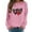 Pink-4, variant on Wovix Women in October Pink Sweatshirts Breast Cancer Pumpkin Ghost Basic Shirt Halloween Long Sleeve Crewneck Tops