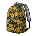 thumbnail image 2 of Black Sunflower Backpack for School,Cute School Bag,Schoolbag with Adjustable Shoulder Straps & Padded Back,15.3"x11"x7.1".﻿, 2 of 6