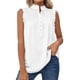thumbnail image 2 of Camisas sin mangas,Camiseta sin mangas de verano para mujer, chaleco con cuello con botones, camisas casuales sin mangas, tecnología innovadora, 2 of 6
