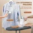 thumbnail image 3 of Dual Voltage Travel Steamer for Clothes, 100-240V Worldwide Handheld Garment Steamer, Fast 20-Second Heat Up, 180ml Detachable Tank, Portable Steamer for Business Travel, Vacation & Home, 3 of 9