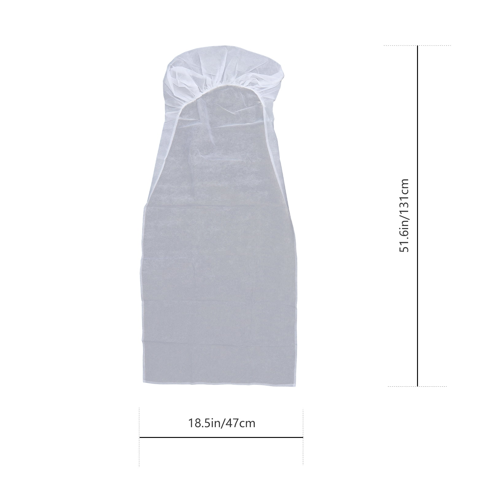 Housses De Siège Jetables - 5 Pièces, Non Tissé Blanc, 131x56 Cm - Protection Anti-poussière Pour Voiture, Taxi, Avion