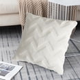 thumbnail image 4 of Paquete de 2 fundas de almohada decorativas de terciopelo de lana corta de felpa suave, funda de cojín estilo felpa para sofá, 18x18 pulgadas, 4 of 5