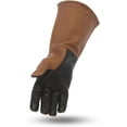 thumbnail image 2 of First Mfg Co - Phenom - Men's Motorcycle Biker Riding Black Whiskey Leather Gloves - Extra Large - Touch Screen Support Windproof, 2 of 4