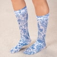 thumbnail image 2 of Celeste Stein Compression Socks 20-30mmHg, Blue Paisley, Regular, 2 of 4