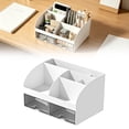 thumbnail image 2 of Solivara Desktop Storage Box 6 Sections 2 Drawers For Home Office Pens And Small Items(White,8.31*5.59 in), 2 of 9