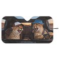 thumbnail image 3 of HUIACONG Funny Leopard Driving Car Sun Shade Windshield, Foldable Reflective UVs Easy Storage Car Front Window Shades for Passenger Car Most Sedans SUV Truck Universal Fit, 3 of 7