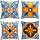 thumbnail image 1 of Hckot Juego de 4 fundas de almohada impermeables para muebles de patio, con estampado floral, estilo bohemio, decorativas, para sofá, jardín, tienda, balcón, 18.0 x 18.0 in, 1 of 7