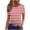 Red, variant on GigrtiJin Women's Short Sleeve T Shirts Striped Casual Pullover T Shirts Womens Baggy Round Neck Loungewear Going Out T Shirts