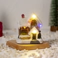 thumbnail image 2 of Injueey Navidad LED nieve casa escena fiesta miniatura luminosa cabina escritorio hogar nuevo brillante pueblo pasillo chimenea adornos Kits de decoración para fiestas Tipo 1, 2 of 6