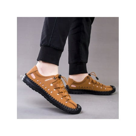 

Daeful Mens Sport Sandals Closed Toe Outdoor Fisherman Shoes Summer Beach Breathable Anti-Slip Shoes Coffee 8
