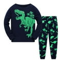 thumbnail image 2 of Fshinging Outfits For Toddler Little Boys Pajamas Dinosaur Cotton 521 Piece Train Sleepwear Fall Winter Clothes Sets, 2 of 6