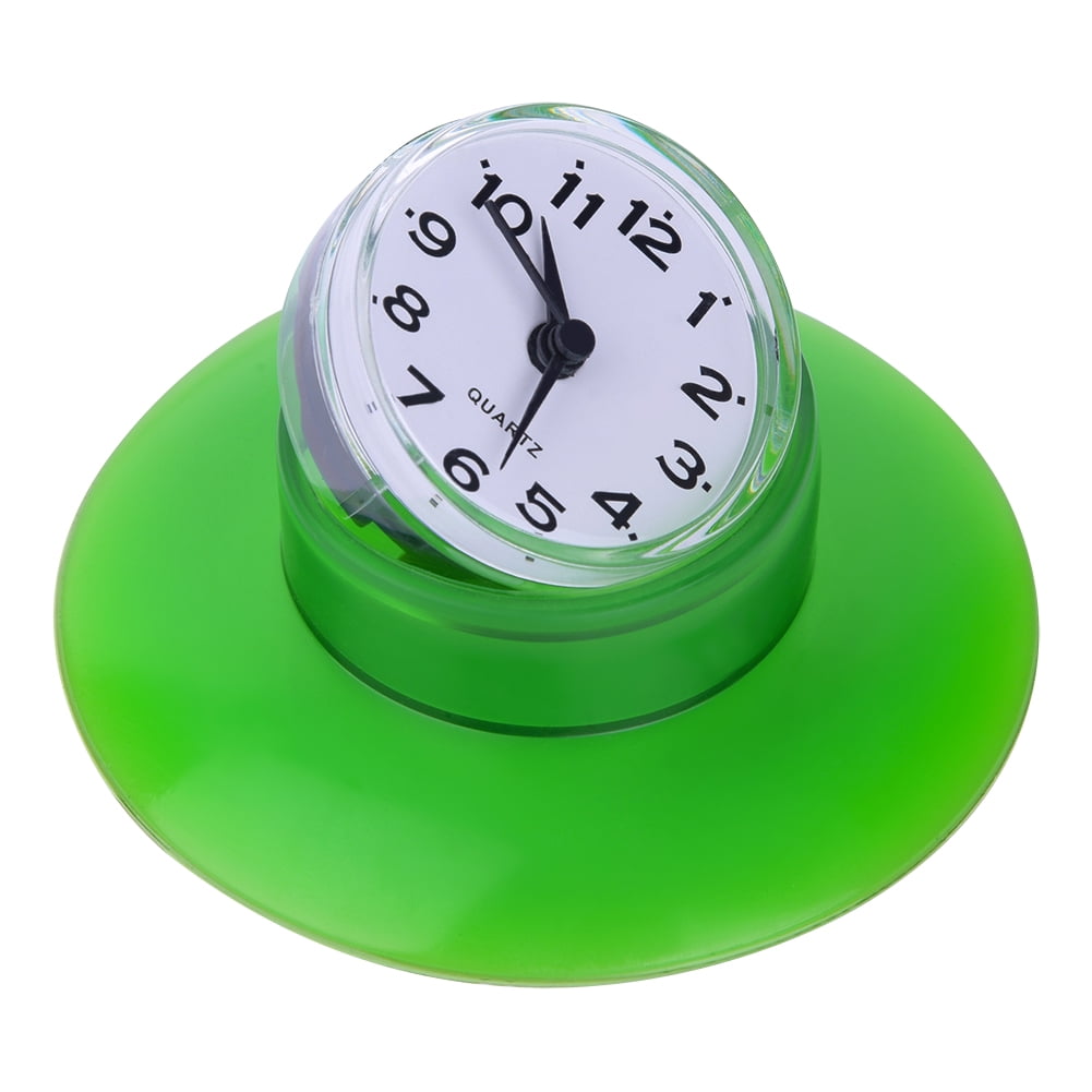 HERCHR Quartz Clocks, Mini Cute Bathroom Kitchen Mirror Suction Wall