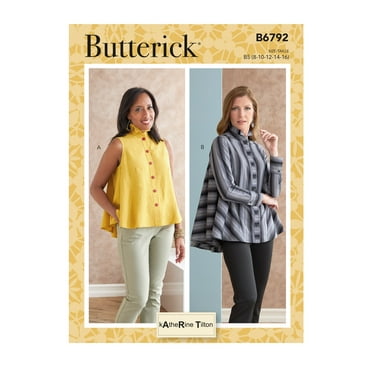 Butterick Patterns 6051F5 Misses Dress,White,Sizes 16 - 18 - 20 - 22