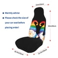 thumbnail image 4 of Sikiie Happy Pride Gnome Car Seat Protector 2 Pack Car Seat Cushion Mat, Car Seat Covers for SUV, Truck, Van, 4 of 7