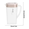 thumbnail image 2 of Clear Plastic Pitcher With Lid - Iced Tea and Lemonade Pitcher for Cold Drinks, Milk Beverages - 22.5x19x19cm, BPA-Free, Durable and Easy to Clean, Perfect for Home, Parties, BBQs, 2 of 7