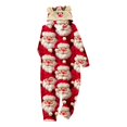 thumbnail image 2 of Penkiiy Family Christmas Onesies Matching Sets Pajamas Holiday Cute Print Pjs Hoodie Fleece Sleepwear for Couple and Kids 3 Years Red, 2 of 5