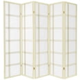 thumbnail image 1 of Oriental Furniture Five Panel Double Cross Shoji Screen in Ivory, 1 of 3