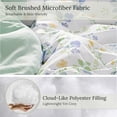 thumbnail image 2 of Exclusivo Mezcla Floral Queen Comforter Set, 3 Pieces Queen Size Lightweight Bedding Comforters, White Botanical Flowers Pattern, 2 of 7