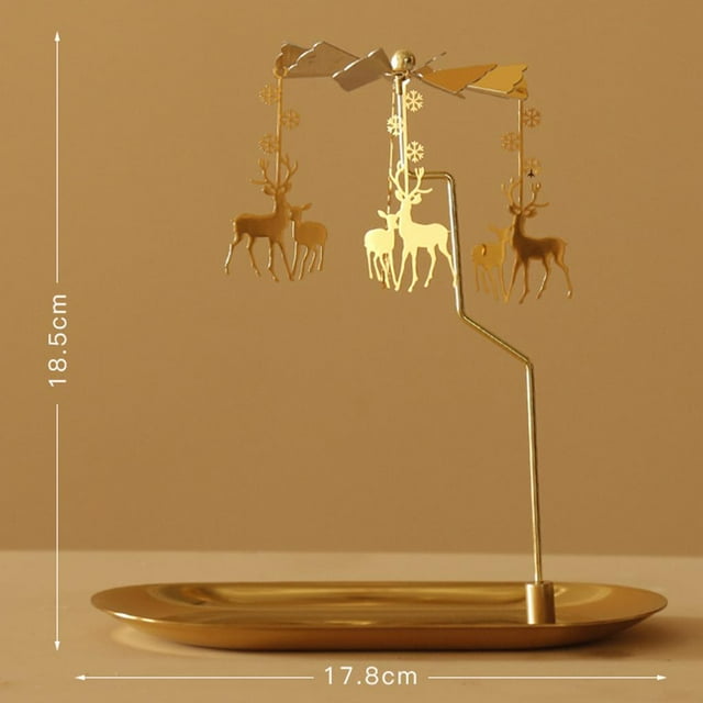 Wedding Votive Candle Accessory-Rotating Candlestick Valentines Day Gift Elk