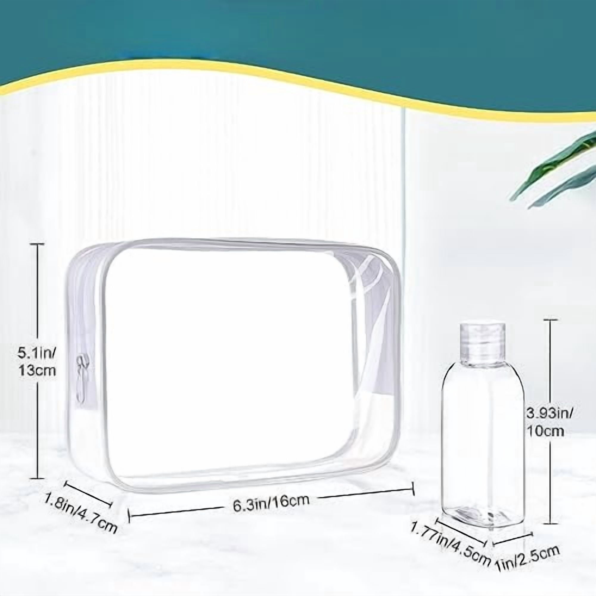 Travel Shampoo Bottles 4pcs 3.4oz TSA Approved Leak Proof Empty Containers with Flip Cap