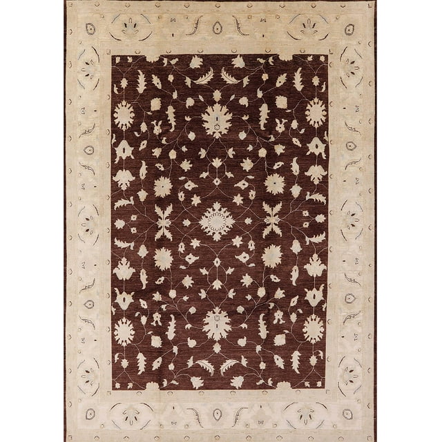Ahgly Tapis d'Intérieur Rectangulaire Moderne Mi-Siècle Rouge Brun Oriental, 2 Pieds x 3 Pieds