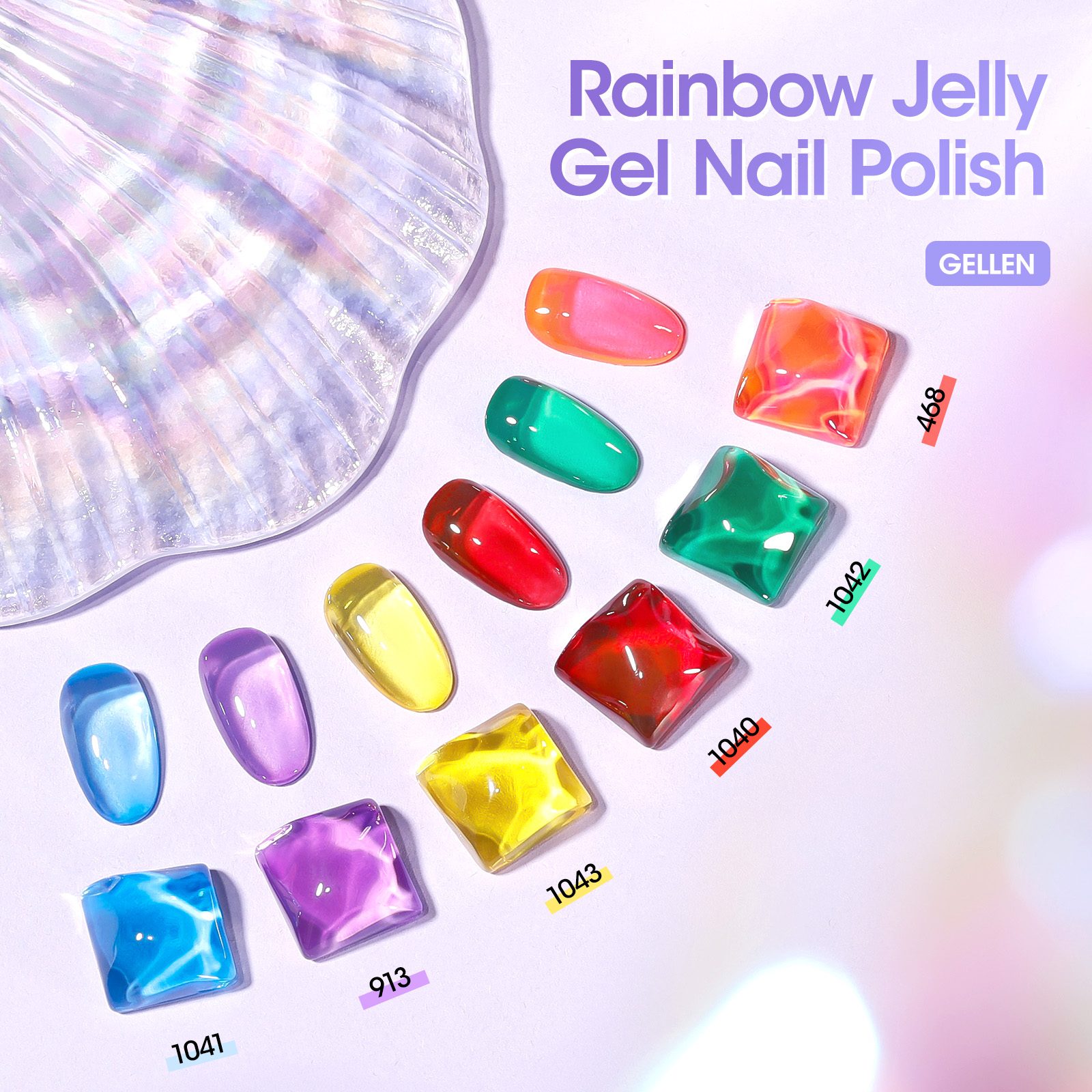 Gellen Ice Glassy Gel Nail Polish Kit - 6 Colors photo 2