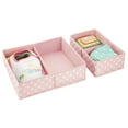 thumbnail image 6 of mDesign Fabric Nursery Divided Drawer Storage Bin, 4 Pack, Pink/White Polka Dot, 6 of 9