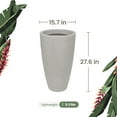 thumbnail image 6 of Ecobo 27.6 inches Eco-Friendly Round Pot Planter Vicenza Indoor/Outdoor use, Durable, Versatile & Lightweight, Designed by Brazilian Artisans, Contemporary All-Weather Design -White, 6 of 9