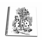 3dRose Painting the Roses Red. Alice in Wonderland John Tenniel illustration - Mini Notepad, 4 by 4-inch