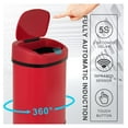 Kitchen Trash Can 13 Gallon Automatic Metal Garbage Can Stainless Steel