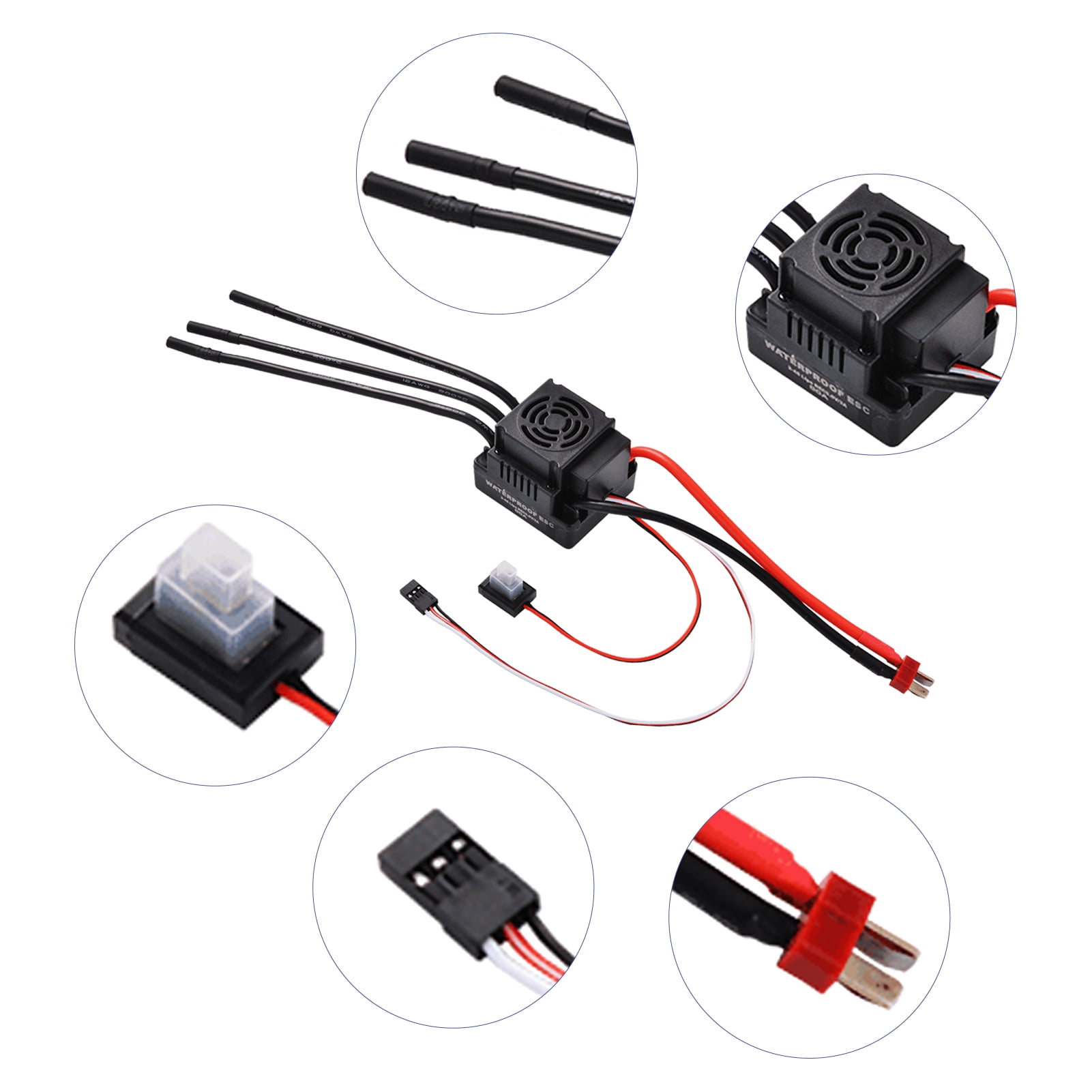 Sin Escobillas 120a Sin Escobillas 2-4s Esc Con Bec Bec para 1: 8 1:10 ...