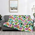 thumbnail image 2 of Fuzoiu Watercolor Flowers Print Flannel Blanket,Throw Blanket,Flannel Home Decor,Fleece Bed Blankets,Cozy Soft Blanket for Bed, Sofa, Camping, and Travel-40"x30", 2 of 6