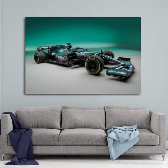 LAICAIW Aston Martin Formula F1 Race Sport Car Supercar Affiches et Impressions Toile Peinture Art Mural Image pour Déco de Salon 60X90cm 24x36 Pouces Sans Cadre