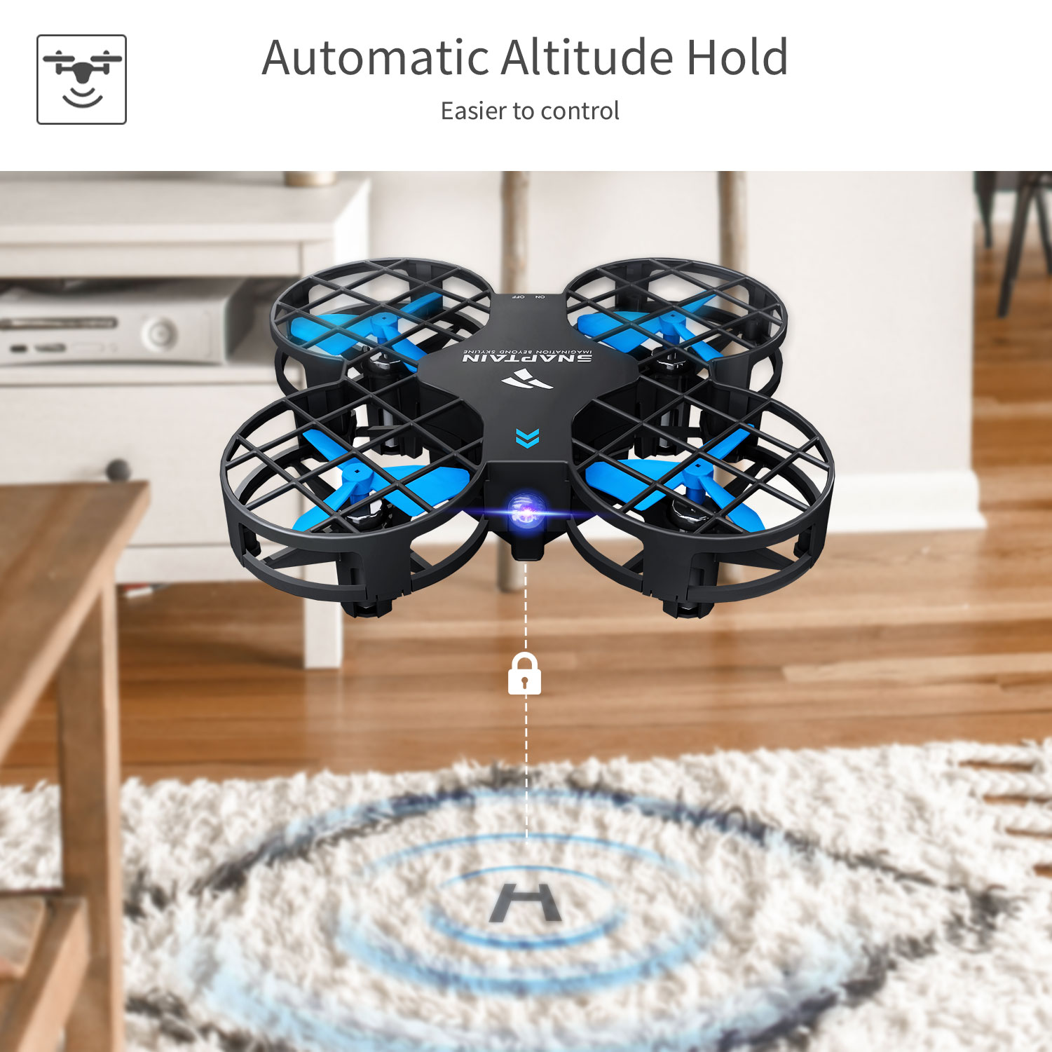 Snaptain H823H Mini Drone for Kids, Radio Control Quadcopter for Beginners with Altitude Hold, Headless Mode, 3D Flips, One Key Return and Speed Adjustment - image 4 of 11