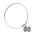 thumbnail image 2 of 6 1/4 inch Round Eye Hook Bangle Bracelet w/ St. Christopher / Field Hockey in Sterling Silver, 2 of 3
