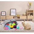 thumbnail image 3 of Brabtod Durable Rope cat Toy Box with Handle, pet Toy Basket(Grey), Kitties Bed, pet Toy Box- Perfect for organizing pet Toys, Blankets, leashes, Coats - Cat - Grey, 3 of 5