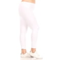 thumbnail image 2 of Women's Plus Size Elastic High Waist Solid Stretch Fitted Leggings, 2 of 4