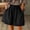 QR1_Black, variante sur Meichang Short en Lin à Jambe Grand pour Femmes Grande Taille, Taille Élastique avec Lien, Short Décontracté d'Été Vintage Coupe Ample, Short de Vacances avec Poches