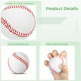 thumbnail image 4 of 12 pelotas de béisbol de entrenamiento de espuma, pelotas de béisbol suaves para adolescentes, mini pelotas de espuma de 2,2 pulgadas para aliviar el estrés, pelotas deportivas para atrapar y practica, 4 of 7